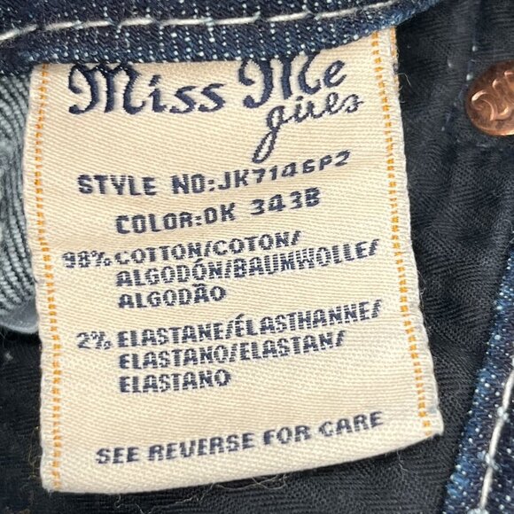Miss Me Jeans Girls Size 14 Lots of Bling & Stretch Capri - Picture 6 of 7